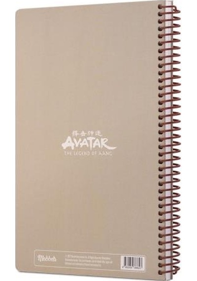 Mabbels Avatar Katara Sokka Aang Spiralli Not Defteri Krem 80 Yaprak Çizgili 17x24cm Dft-388623 Krem