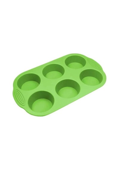 Yuvarlak Silikon Kalıp Muffin Cupcake Mini Kek Sabun Kokulu Taş Mum Epoksi Kalıbı 6'lı