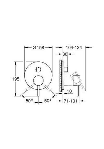 Grohe Atrio 24356GL0 Ankastre Sıva Üstü Grubu Banyo Bataryası Altın