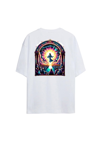 Cennet Oversize Unisex T-shirt Beyaz