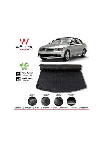 Volkswagen Jetta Bagaj Havuzu 2011 2020 Arası 3D Wöller Ultraflex Cepsiz Bagaj