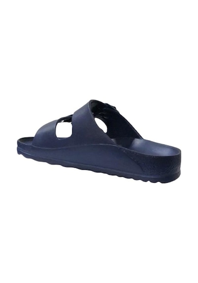 Unisex Terlik Çift Bantlı Tokalı Ayarlanabilir Hafif Rahat Esnek Yumuşak Sandalet 133 Lacivert