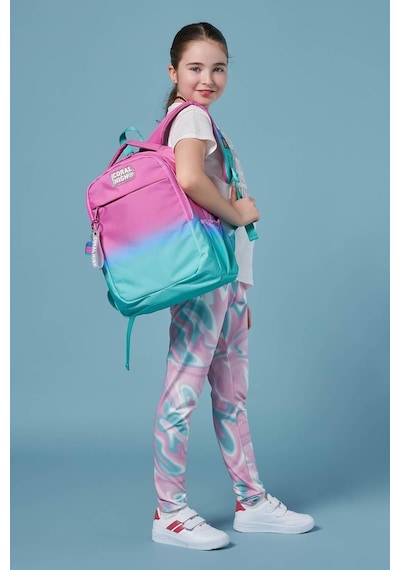 Coral High Pembe Su Yeşili Renk Geçişli İlkokul Ortaokul ve Günlük Sırt Çantası - Kız Çocuk