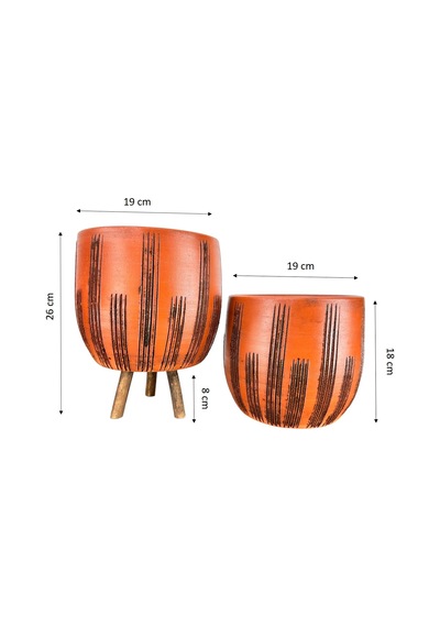 Bitki Tasarımı Ev Dekorasyon Aksesuar Siyah Çizgi Desenli Toprak Saksı Saksılık Salon Çiçeklik İkili Set Ayaksız - 3 Ayaklı Bitki Tasarımı Ev Dekorasyon Aksesuar Siyah Çizgi Desenli Toprak Saksı Saksılık Salon Çiçeklik İkili Set Ayaksız - 3 Ayaklı