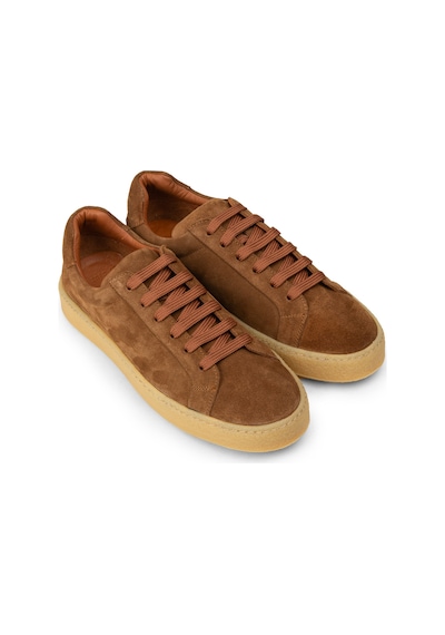 Deery Erkek Hakiki Süet Taba Renk Sneaker - 02018mtbac03