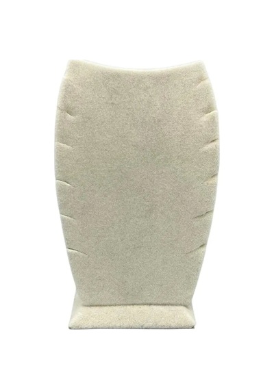 Yerli Üretim Dubai Model Süet Kumaş Krem Renk 12/8 Cm Kolye - Zincir Ayaklı Stand Çok Renkli