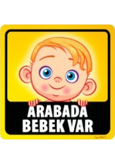 Bob15 Arabada Bebek Var Sticker (Erkek Cocugu)
