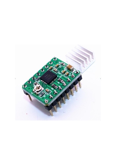Sineparelektronik-A4988 2A Yeşil Step Motor Sürücü (Soğutucu İle)