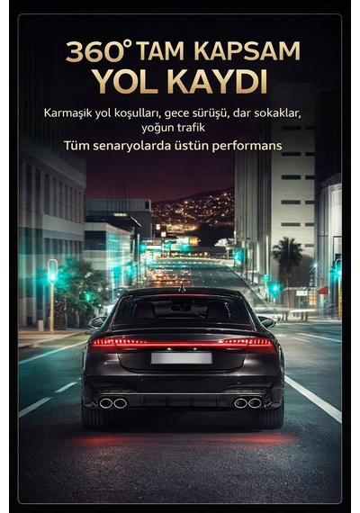 4 Açı Araç İçi Kamera 1080p Hd Gps Modül Birlikte Kendi Hafızası 32gb Mobil Uygulama Desteği