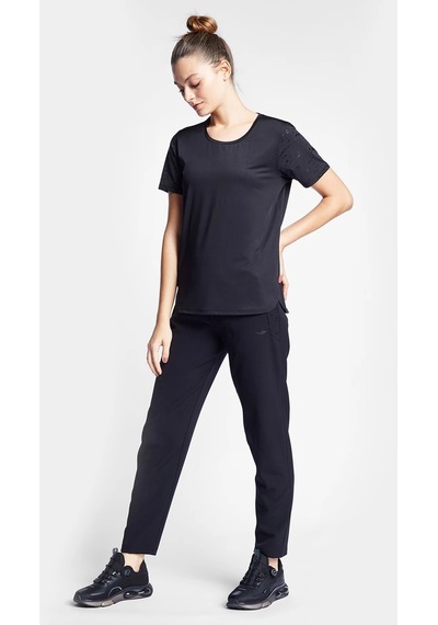 Lescon Kadın Antrenman Kısa Kollu T-Shirt 24B-2018 24Btbp002018-Siyah