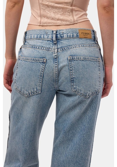 Itsbasic Kadın Kot Renk 4s6-32 Bootcut Fit Orta Bel Denim Jean