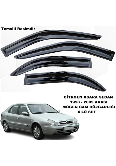Citroen Xsara Sedan Mügen Cam Rüzgarlığı 1998-2005 Arası 4 Lü Set