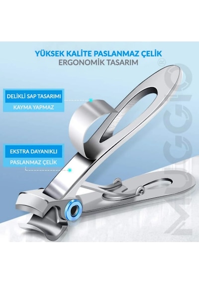 Muggio Ultra Geniş Ağızlı Tırnak Makası Seti 3 Parça Kalın Ve  Tırnaklar İçin