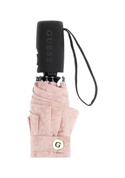 Guess Kadın Monogram Desenli Otomatik Katlanır Şemsiye - Pembe Pembe
