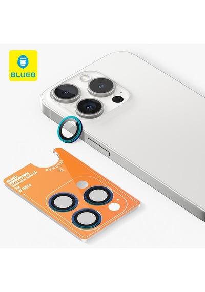 Blueo Apple Uyumlu iPhone 15 / 15 Plus Renkli Metal Lens Koruyucu