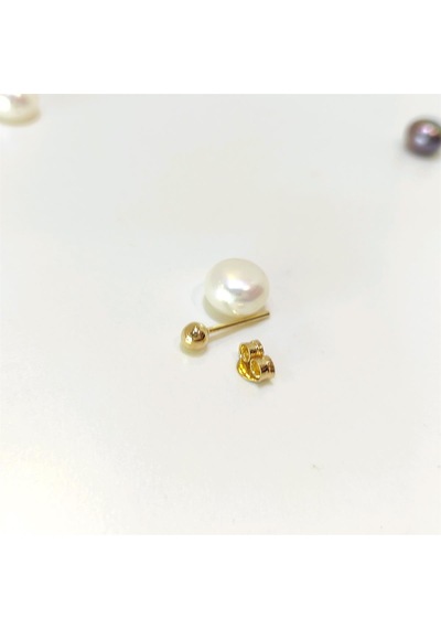 Altın Ürünler 3.5 MM Tekli Top Küpe 14 Ayar