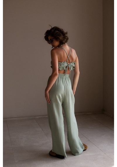 Mai Collection Mai Studios Co. Harvey Çağla Müslin Crop Takım Çağla