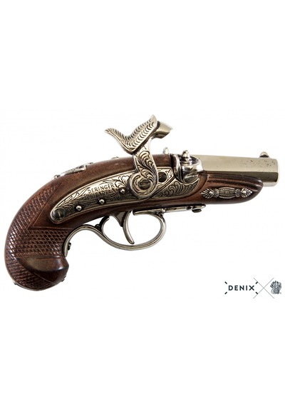Denix Usa 1862 Deringers Pistol 20cm Koleksiyon Obje