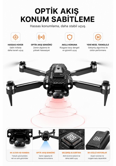 A13 Dron Akıllı Hava Fotoğrafçılık Dronu 360 Derece Akıllı Engel Algılama Katlanabilir Optik Akış Konum Sabitleme Elektirikli Kamera Fırçasız Motor