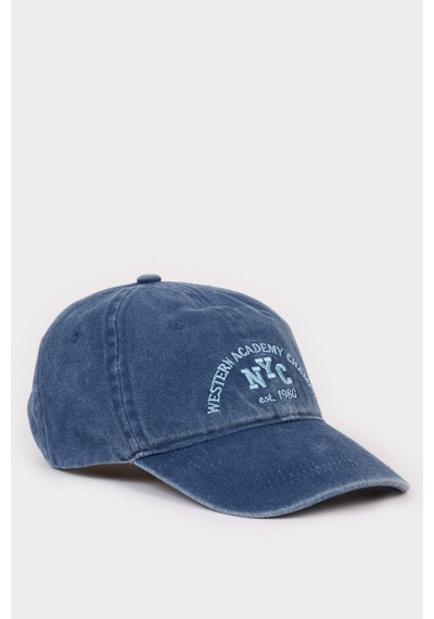 DeFacto Erkek Çocuk Nakışlı Jean Cap Şapka D5313A825SMIN8