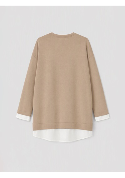 Lcw Everyday Kahverengi Oversize Soft Touch Kadın Sweatshirt