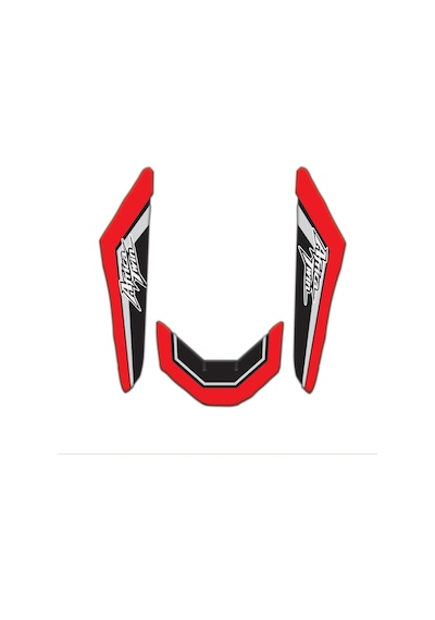 Honda Africa Twin Crf1100l 2016-2025 Uyumlu Çamurluk Pad Seti Siyah Kırmızı