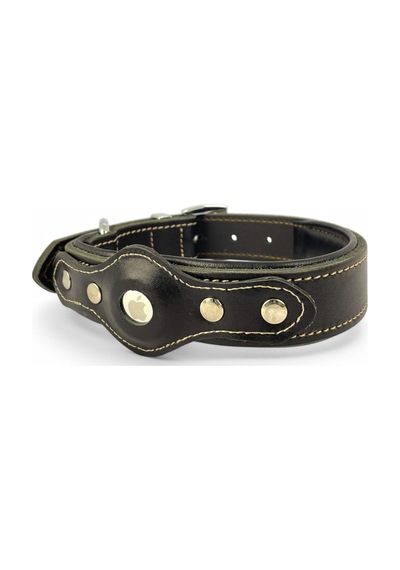 Canini Collar Hakiki Klasik Deri Airtag Uyumlu Köpek Tasması Dayanıklı, Konforlu Ve Şık Tasarım, Airtag Bölm Genel