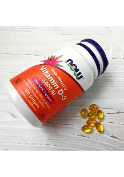 Now Foods Vitamin D3 High Potency 2000 IU 120 Softgels