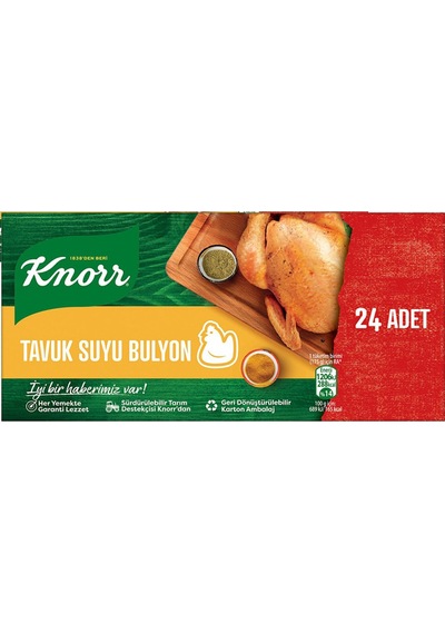 Knorr Bulyon Et Ve Tavuk Suyu 24 Lü 240 Gr 4 Lü Karma Paket