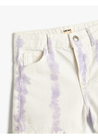 Koton Kot Şort Mini Batik Desenli Pamuklu Lila 4skg40084ad Lila