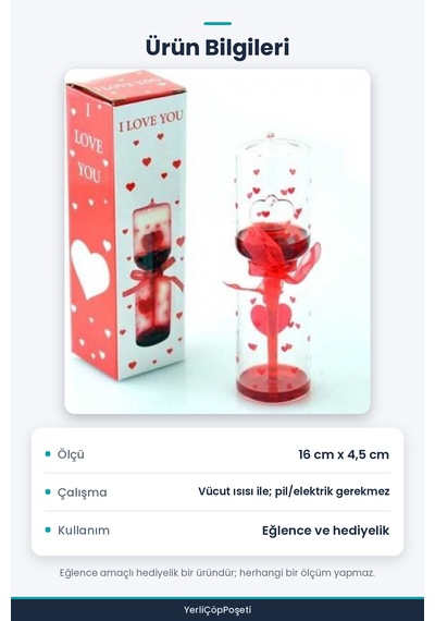 Aşk Ölçer Eğlenceli Hediyelik Ürün 16 Cm Standart