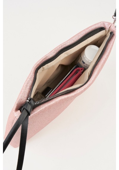 Vivaq Kadın Bellis Simli Pudra Astarlı Suni Deri Bilek Askılı Portföy El Ve Clutch Çanta