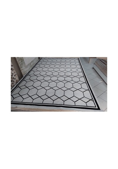 Vivaldi Home Art Deco Serisi Siyah Gri Akrilik Yün Dokuma 200x290 6m2 Gri Siyah 1012