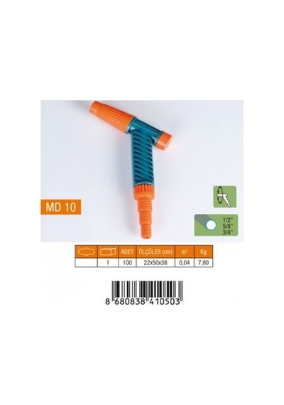 Medalyon Md-10 Ayarlı Lans Sulama Tabancası 1/2-5/8-3/4 Rekor- 10'li Paket Diğer