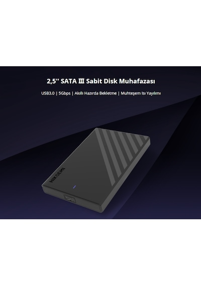 Hiksemi Hs-hub-mhb201 Usb3.0 25" Disk Kutusu. Ssd Ve Hdd Destekler 5gbps Siyah Win Mac-os Linux Android 1923