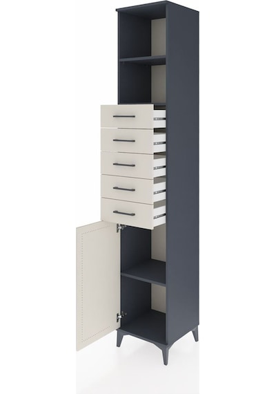 Hyperion Dolap 3 Raflı 5 Çekmeceli Tek Kapaklı 44x44x243 Antrasit-aytaşı Antrasit Hyperion Dolap 3 Raflı 5 Çekmeceli Tek Kapaklı 44x44x243 Antrasit-aytaşı Antrasit
