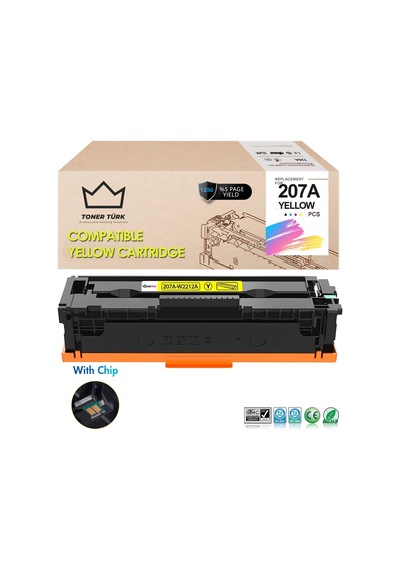 Hp 207a W2212a Uyumlu Toner Sarı - Çipli/ Laserjet M255 / M282 / M283