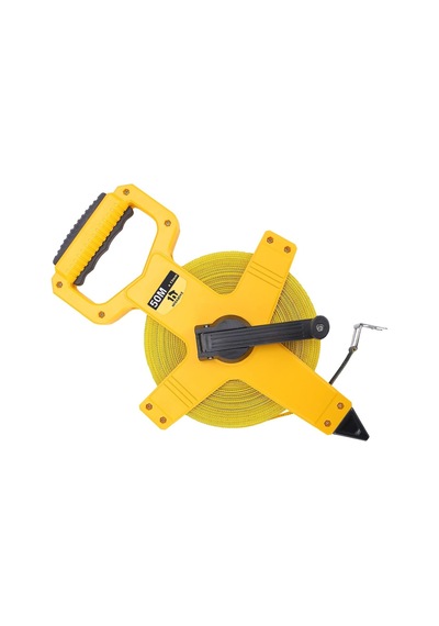 Açık Makara Fiberglas Şerit Metre, 165 Ayak Mezurası, Mühendisler, Dış Mekan, Atletik Alanlar İçin İnç/metrik Ölçek, Darbeye Dayanıklı Abs Kabuk 165 Ft/50 M