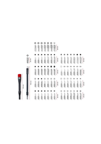 Einhell 66 Parça Hassas Bits ve Elektronik Onarım Seti - 49115030