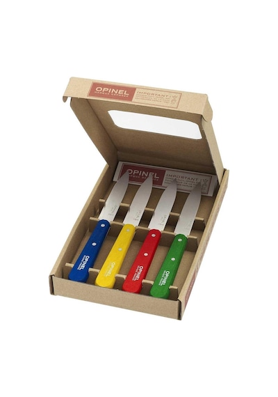 Opinel No112 4'lü Klasik Renkli Soyma Kamp Bıçağı 10 CM Kahverengi