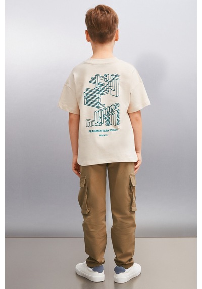 Grımelange NAEL Erkek Bej T-Shirt