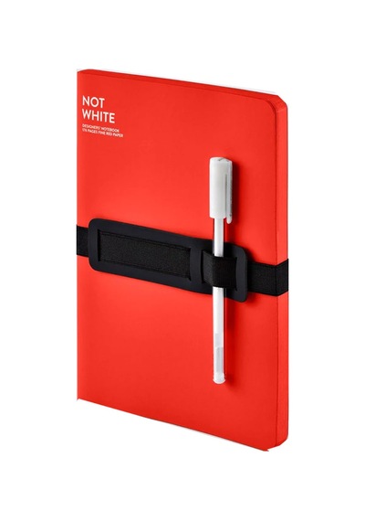 Nuuna Çizgisiz Mavi A5 Defter Not White Red 55218 Çok Renkli