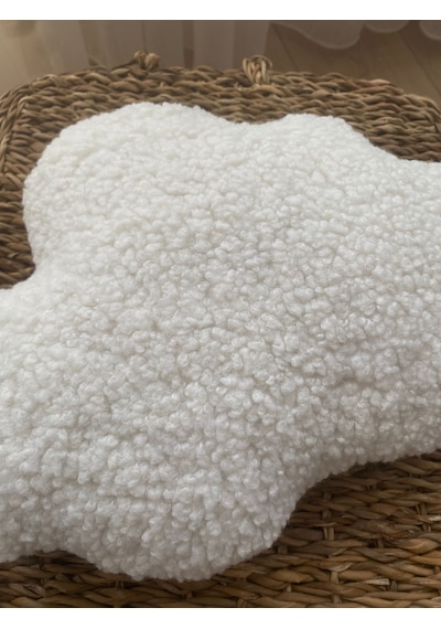 Teddy Bulut Yastık Beyaz Bebek/çocuk Dekoratif Yastık