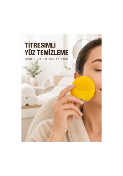 En Popüler Su Geçirmez Titreşimli Yüz Temizleme Cihazı Yumuşak Silikon Cilt Bakım Fırçası Uygun