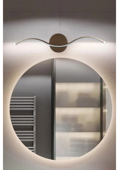 Wave Aplik Kahverengi Modern Tasarım - Hol - Banyo - Mutfak - Salon -yatak Odası Gün Işığı Led Aplik Kahverengi