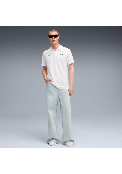 Puma Bmw Mms Jaquard Polo Erkek Yetişkin Polo T-shirt Beyaz