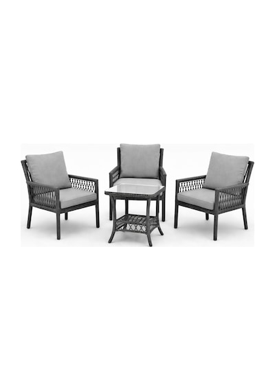 Oslo Raddan 1+1+1 Bistro Set Minderli 3 Kişilik Raddan Oturma Grubu Bahçe Balkon Teras Set Antrasit Antrasit Oslo Raddan 1+1+1 Bistro Set Minderli 3 Kişilik Raddan Oturma Grubu Bahçe Balkon Teras Set Antrasit Antrasit