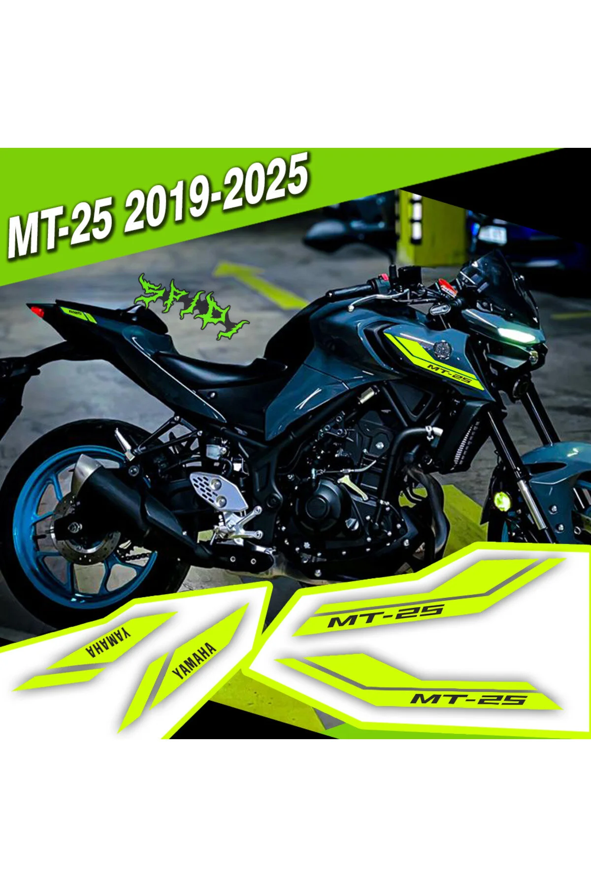Mt-25 2019-2025 Neon Yeşil Full Sticker Set