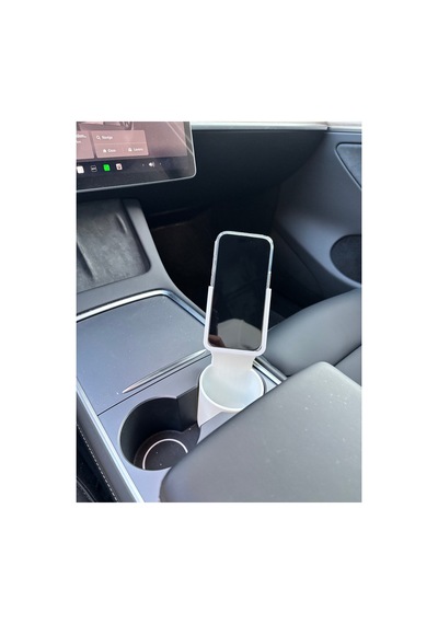 Tesla Model Y Uyumlu İphone 16 Pro Araç İçi Telefon Tutucu - Kılıf İle Uyumlu Özel Tasarım