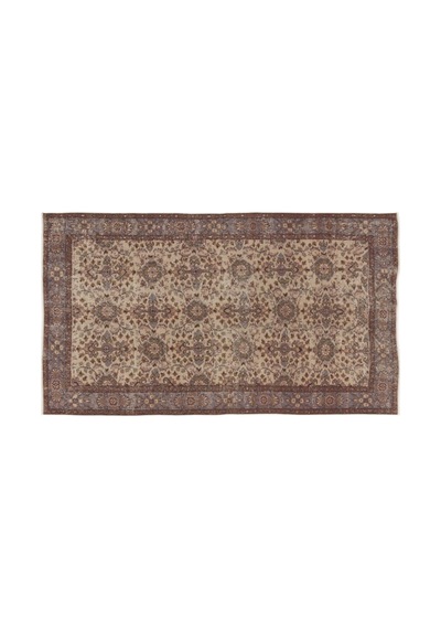 El Dokuması Vintage Yün-pamuk Naturel Halı 7623 156 X 275 Cm Çok Renkli